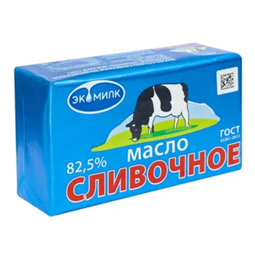 Масло сливочное Экомилк 82,5%, 380 гр