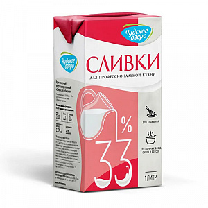 Молочные сливки 33% Чудское озеро, 1 л
